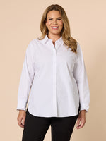 City Rib Cuff Shirt - White