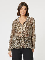 Safari Print Sheer Shirt - Animal