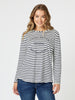 Riviera Tee - Navy/White