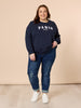 LA Stretch Pull On Jean - Dark Denim