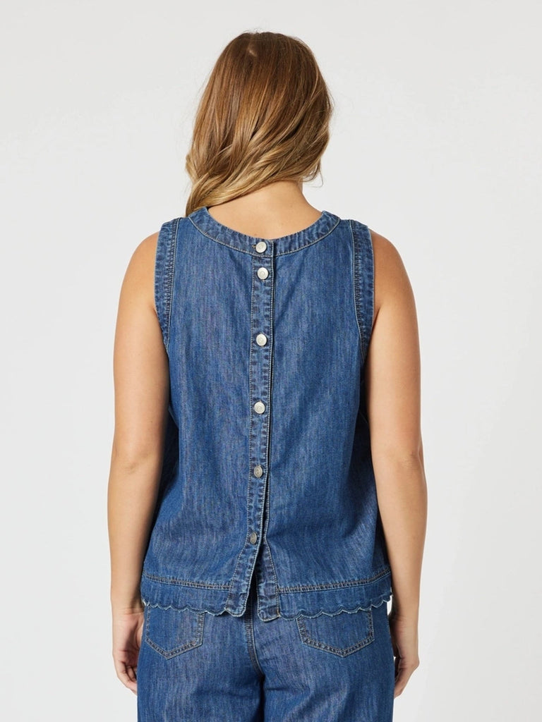 Threadz Charli Denim Top - Denim