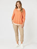 Isabella Knit with Stripe Cami - Mango THREADZ