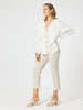Cross Stitch Embroidered Top - White / Natural