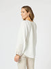Cross Stitch Embroidered Top - White / Natural