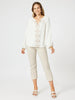 Cross Stitch Embroidered Top - White / Natural
