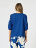 Jill Floral Embroidered Top - Blue