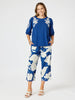 Jill Floral Embroidered Top - Blue