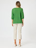Jill Embroidered Tee-Elm Multi