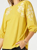 Jill Embroidered Tee - Gold threadz