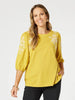 Jill Embroidered Tee - Gold threadz