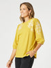 Jill Embroidered Tee - Gold threadz