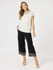 Cross Stitch Wide Leg Pant - Black threadz