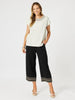 Cross Stitch Wide Leg Pant - Black threadz