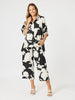 Barcelona Floral Print Shirt - Black/Natural threadz