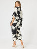 Barcelona Floral Print Shirt - Black/Natural
