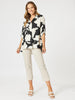Barcelona Floral Print Shirt - Black/Natural threadz