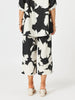 Barcelona Floral Print Wide Leg Pant - Black/Natural threadz