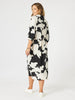 Barcelona Floral Print Dress - Black/Natural threadz