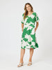 Barcelona Print Dress-Elm Natural