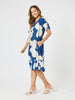 Barcelona Print Dress - Blue / Natural