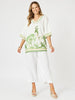 Amazon Print V Neck Top - Green 