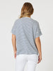 Tyla Stripe Tee - Indigo White THREADZ
