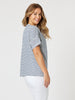 Tyla Stripe Tee - Indigo White THREADZ