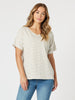 Tyla Stripe Tee - Natural/White THREADZ
