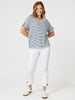 Tyla Stripe Tee - Indigo White THREADZ