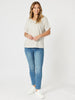 Tyla Stripe Tee - Natural/White THREADZ