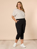 Santorini Cotton Capri Pant - Black THREADZ