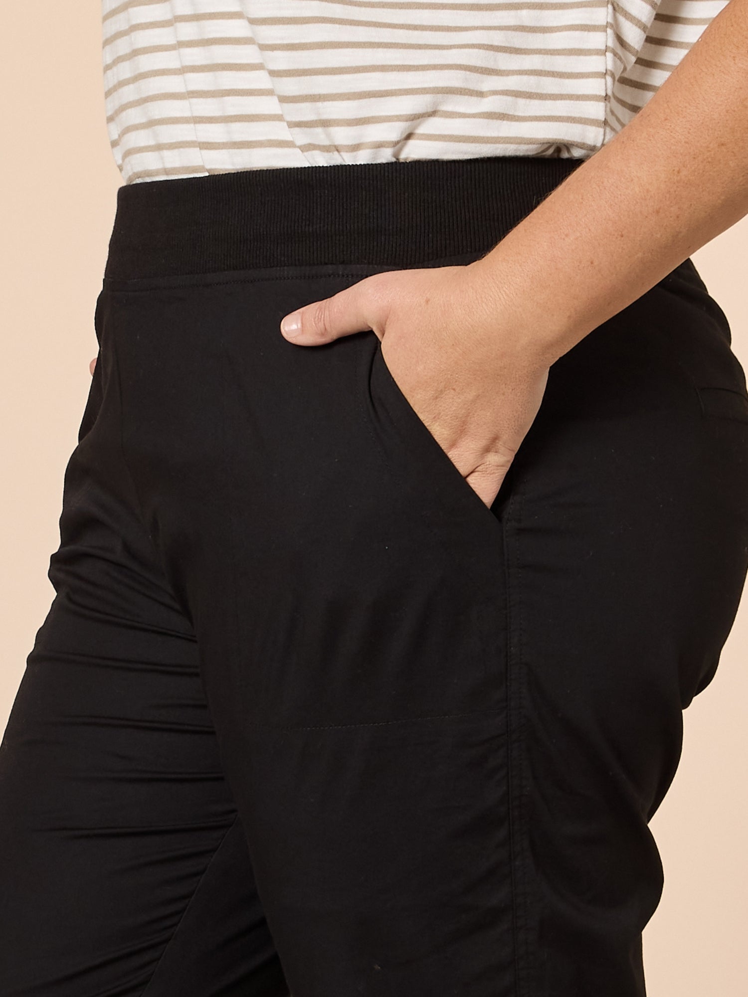 Santorini Cotton Capri Pant - Black – Threadz