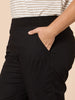 Santorini Cotton Capri Pant - Black THREADZ