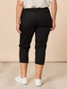 Santorini Cotton Capri Pant - Black THREADZ