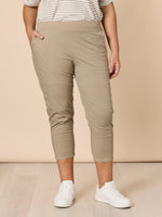 Santorini Cotton Capri Pant - Natural