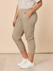 Santorini Cotton Capri Pant - Natural