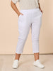Santorini Cotton Capri Pant - White