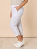 Santorini Cotton Capri Pant - White