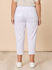 Santorini Cotton Capri Pant - White