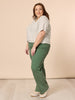 Maddy High Rise Wide Leg Jean - Khaki THREADZ