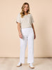 Maddy High Rise Wide Leg Jean - White
