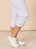 Santorini Cropped Cotton Pant - White