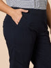 Santorini Cotton Capri Pant  - Navy THREADZ