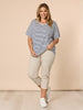 Santorini Cotton Capri Pant - Stone THREADZ