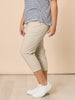 Santorini Cotton Capri Pant - Stone