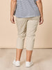 Santorini Cotton Capri Pant - Stone THREADZ