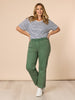 Maddy High Rise Wide Leg Jean - Khaki THREADZ