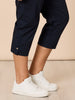 Santorini Cropped Pant - Navy THREADZ