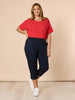 Santorini Cropped Pant - Navy THREADZ