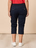 Santorini Cropped Pant - Navy THREADZ